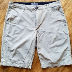 Nitrous Black Hybrid boardwalk khaki shorts